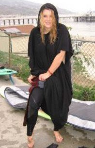 Block Surf Wetsuit Changing Robe Black with Hood