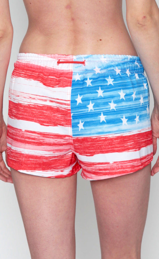 US Apparel Women's American Flag Boardshorts