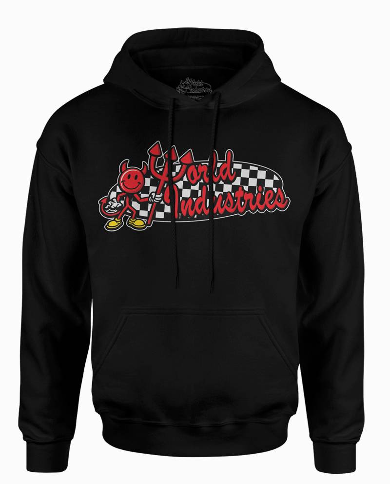 World Industries Devilman Logo Hoodie - Checkered Hoodie