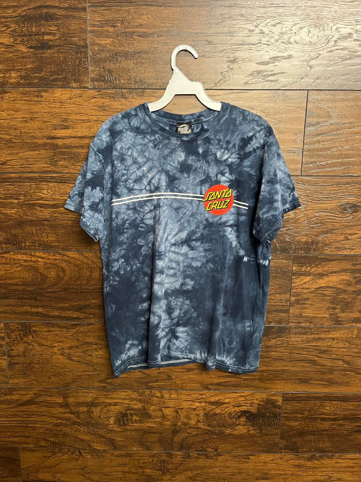 Faded Santa Cruz Dot Tie Dye T-shirt - Skate Tee -M