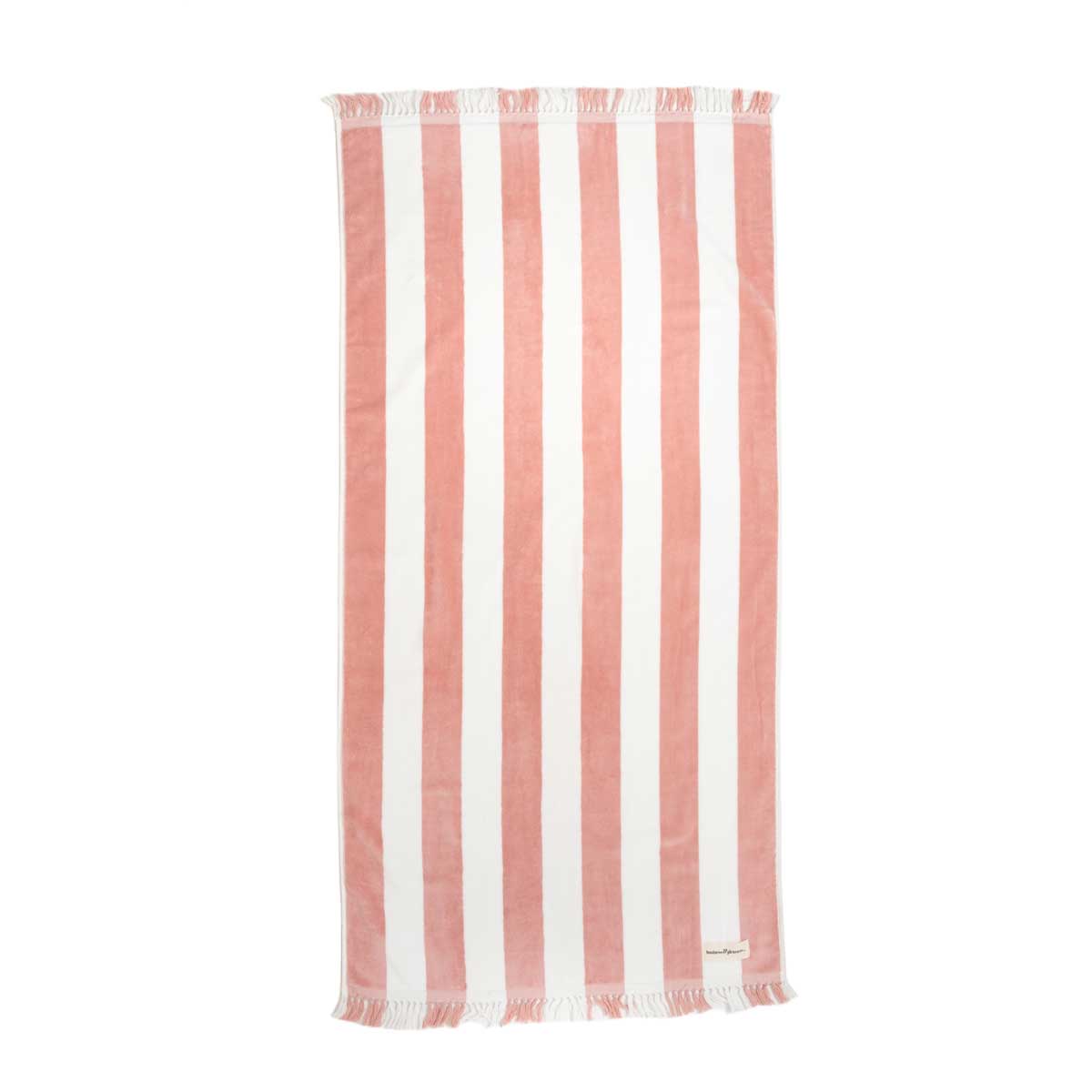 Holiday Beach Towel - Crew Pink Stripe