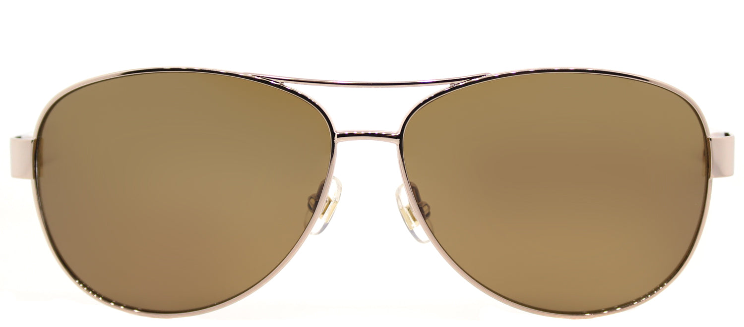 Kate Spade KS Dalia2/P RNF Aviator Metal Gold Sunglasses with Brown Polarized Lens