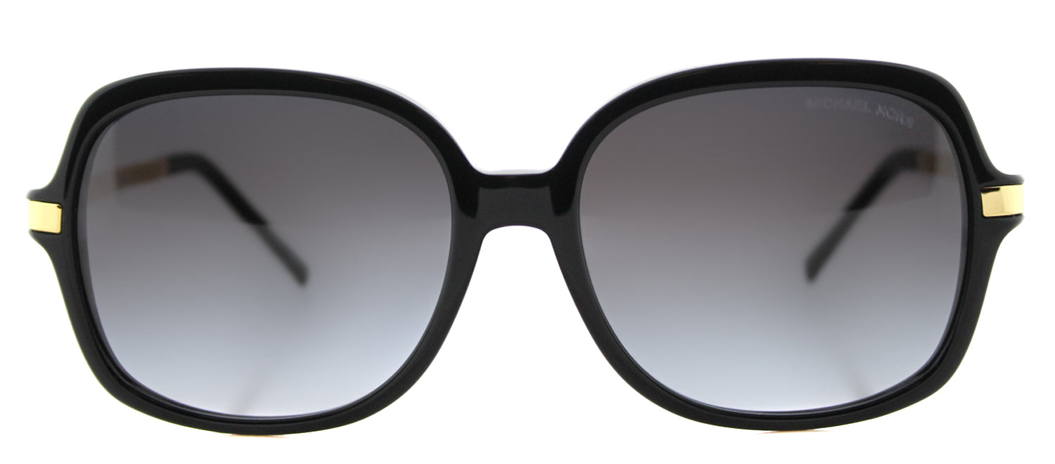 Michael Kors MK 2024 316011 Square Plastic Black Sunglasses with Grey Gradient Lens