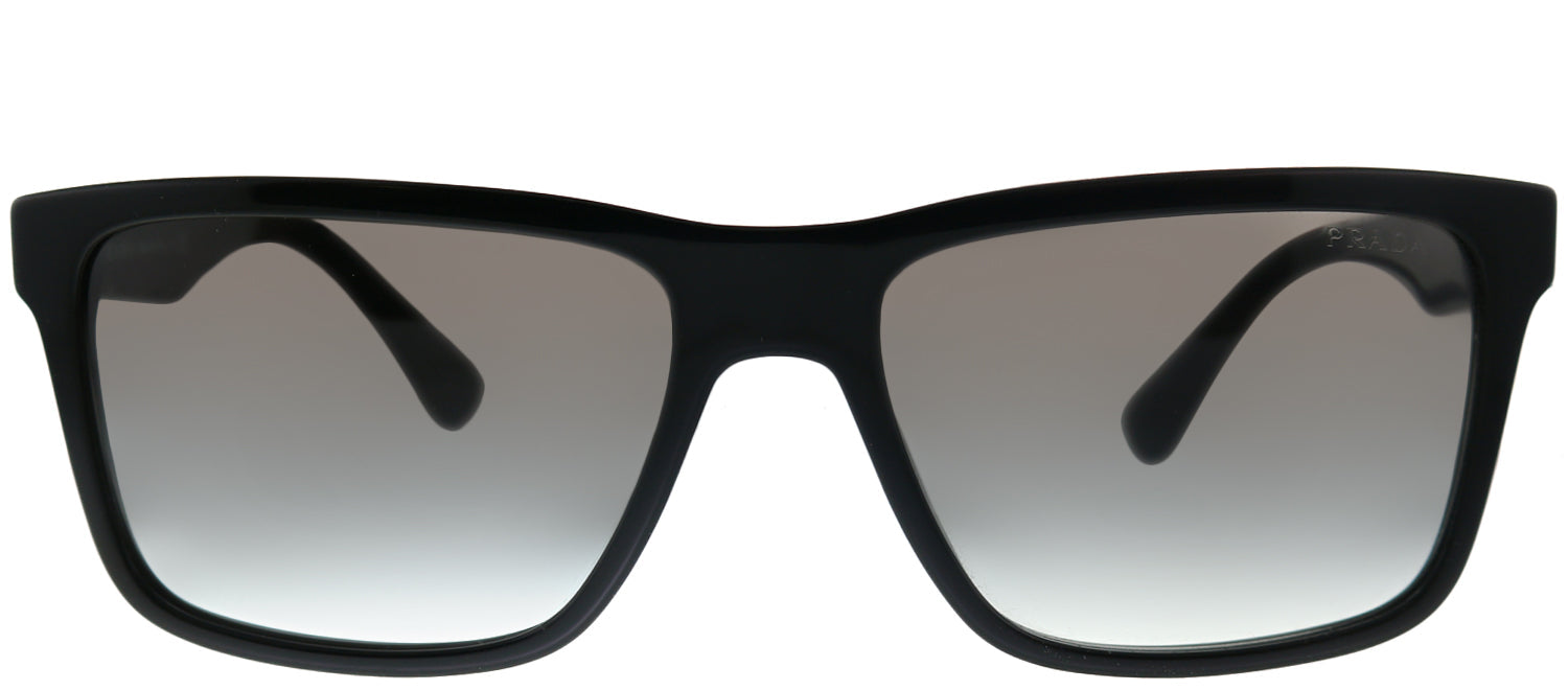 Prada PR 19SS 1AB0A7 Square Plastic Black Sunglasses with Grey Gradient Lens