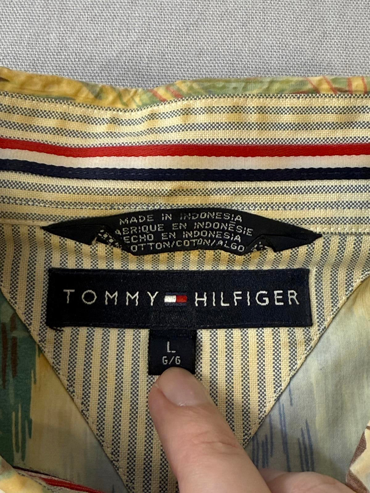 Y2K Tommy Hilfiger Hawaiian Button Up Surf - L