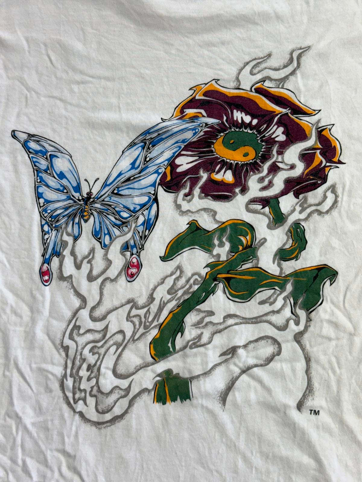 Vintage 90s T&C Surf T-shirt Town Country Balance Yin Yang