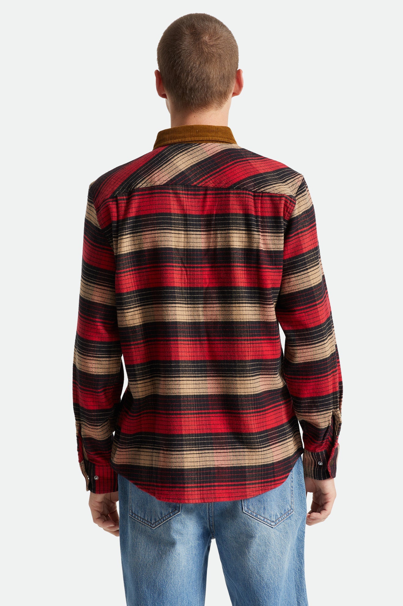 Coors Bowery Stretch L/S Flannel - Banquet Red/Brown
