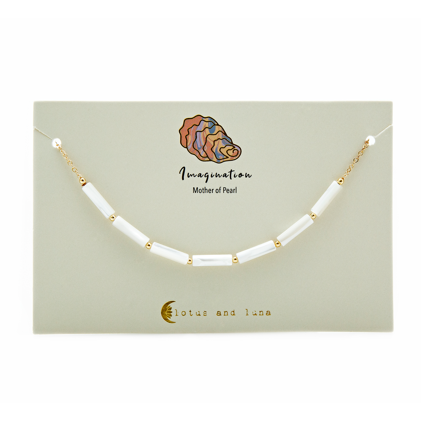 Imagination Tube Bead Gold Necklace