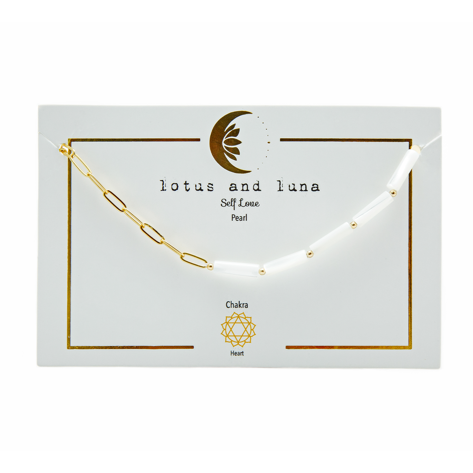 Imagination Half Tube Bead + Gold Chain Necklace