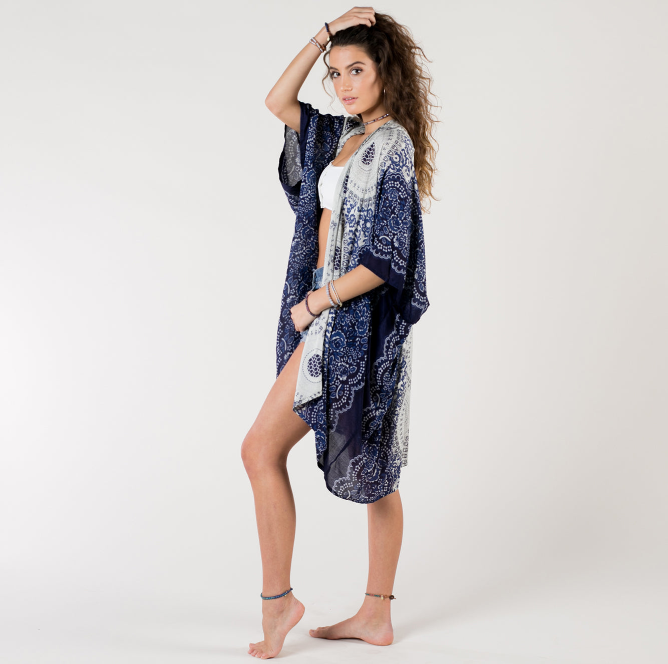 Cape Cod Mandala Kimono Cover Up