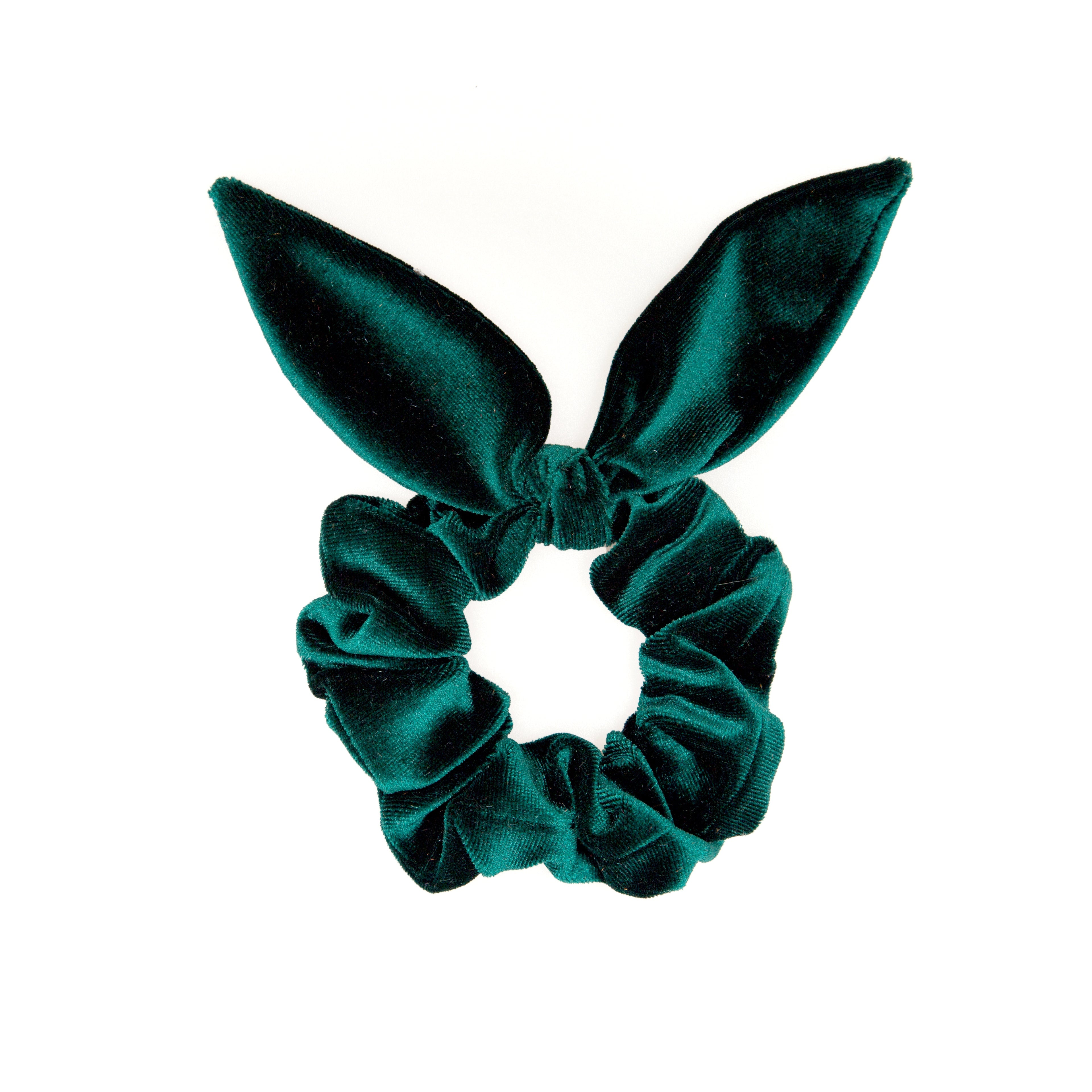 Emerald Green Scrunchie (With Bow)