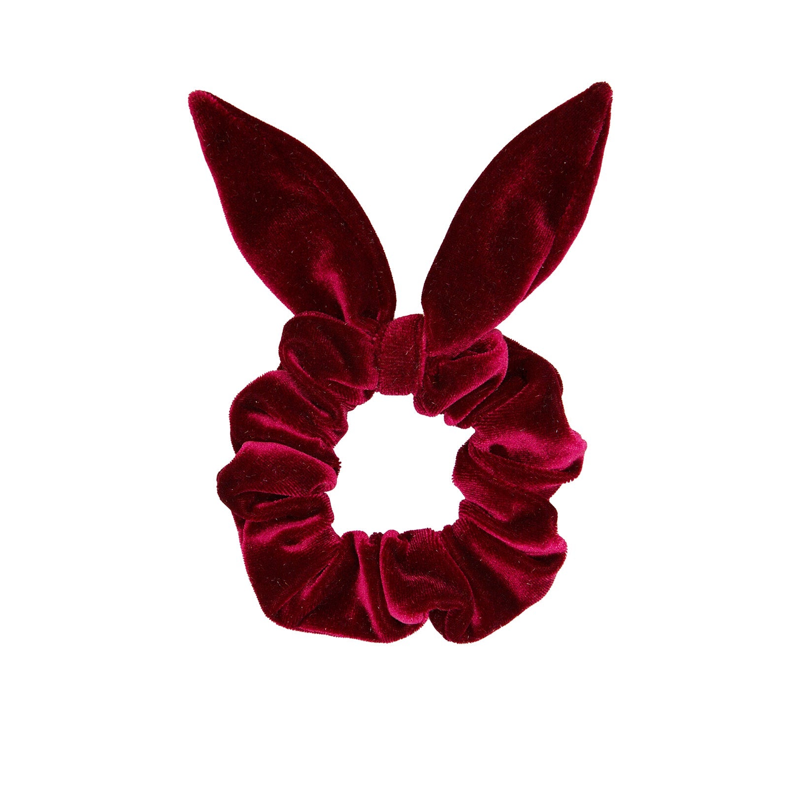 Cranberry Velvet Scrunchie (With Bow)