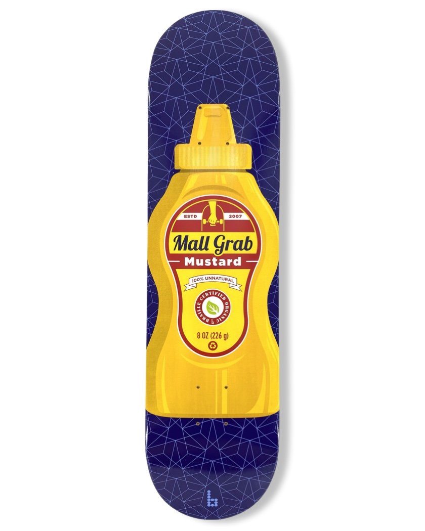Condiment Series: Mall Grab Mustard Skateboard Deck