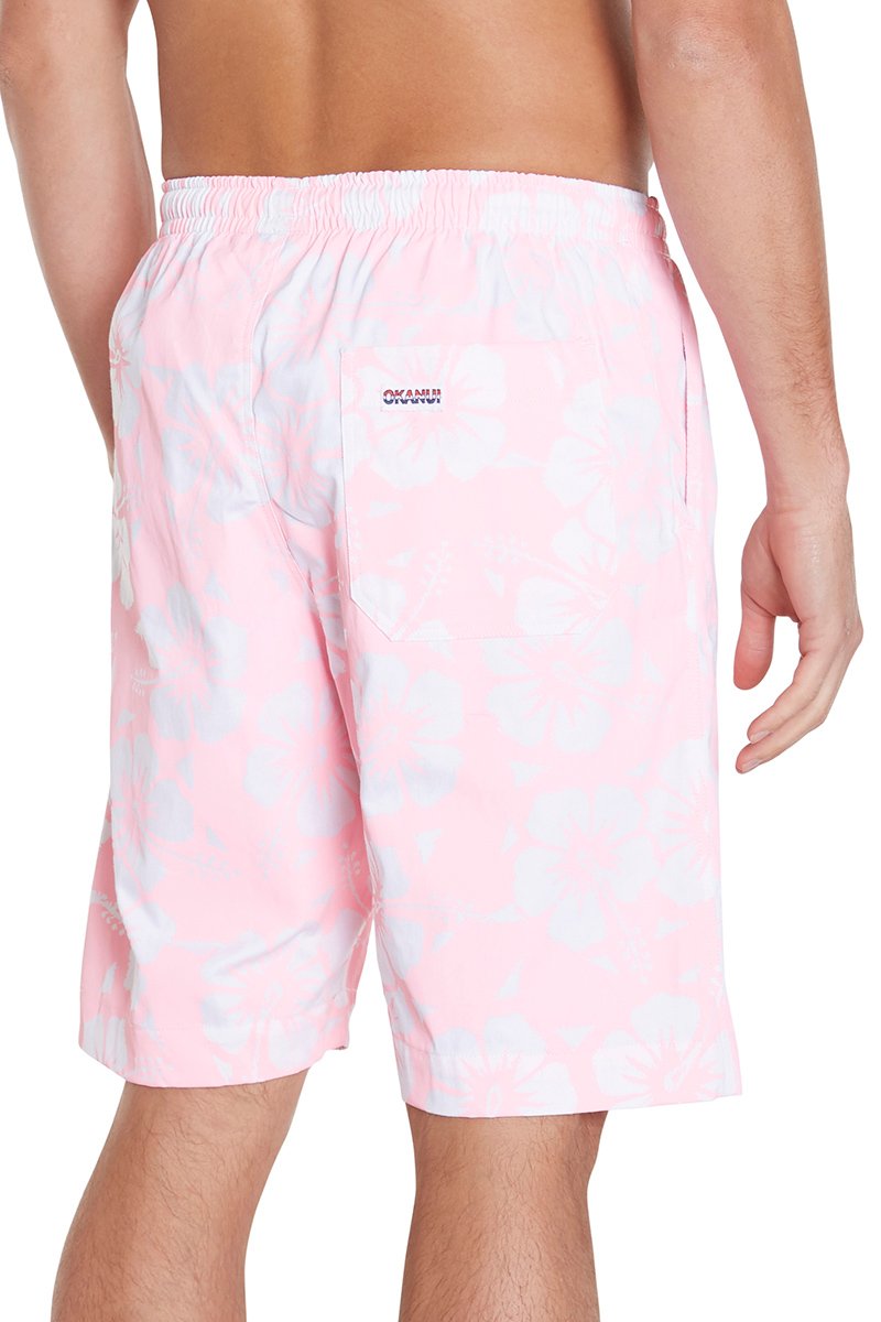 Mens - Classic Shorts - Hibiscus Pale Pink - Australian Made