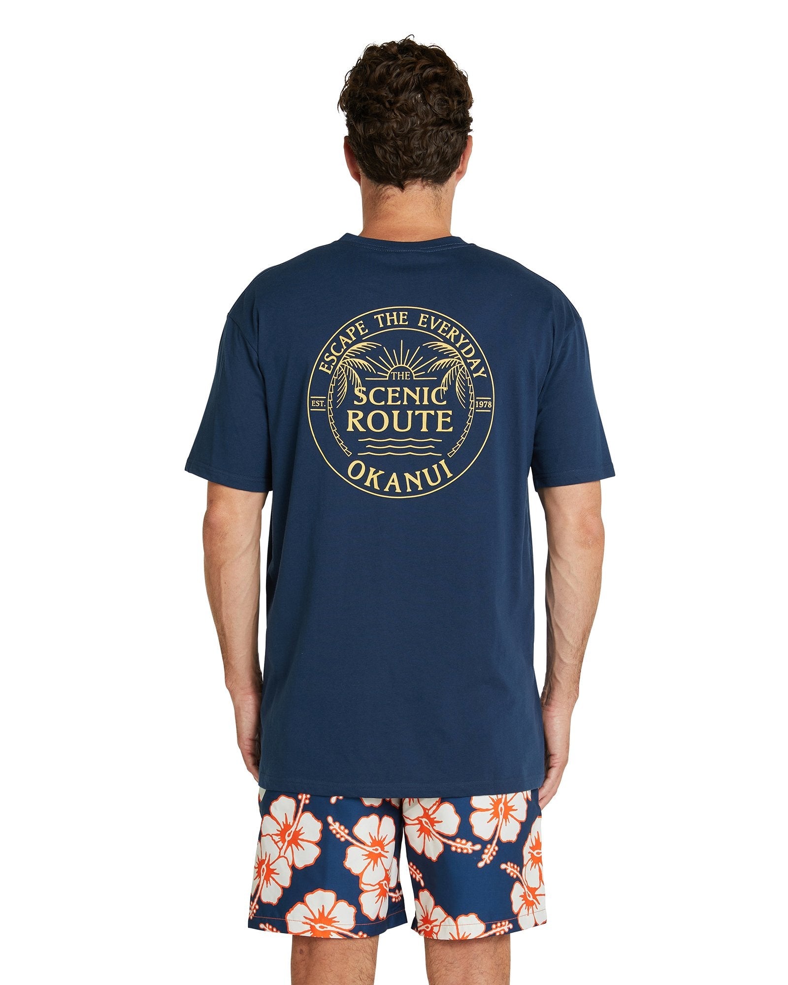 Mens - T-Shirt - Scenic Route - Navy