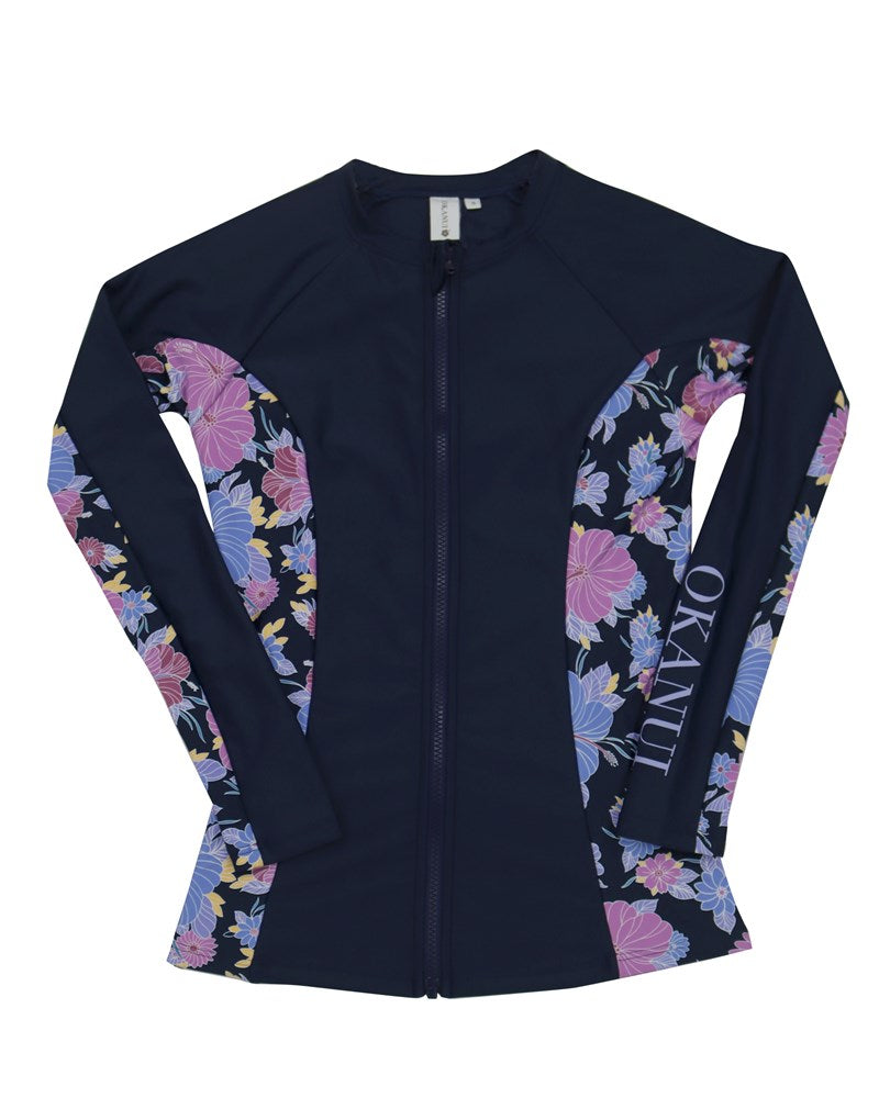 Womens - Rashie Top - Long Sleeve - Fleetwood Floral Navy