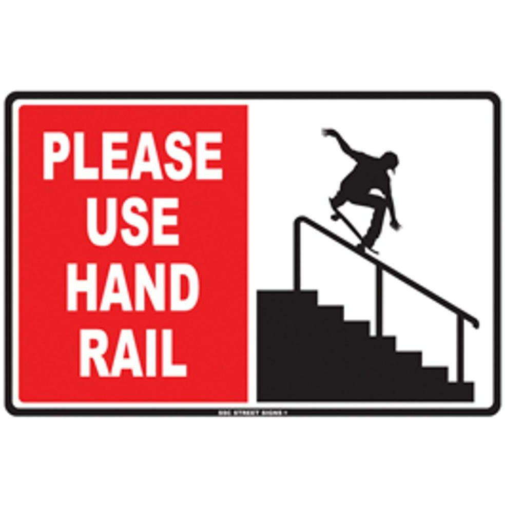 Seaweed Please Use Hand Rail Skateboard Aluminum Sign 12x18