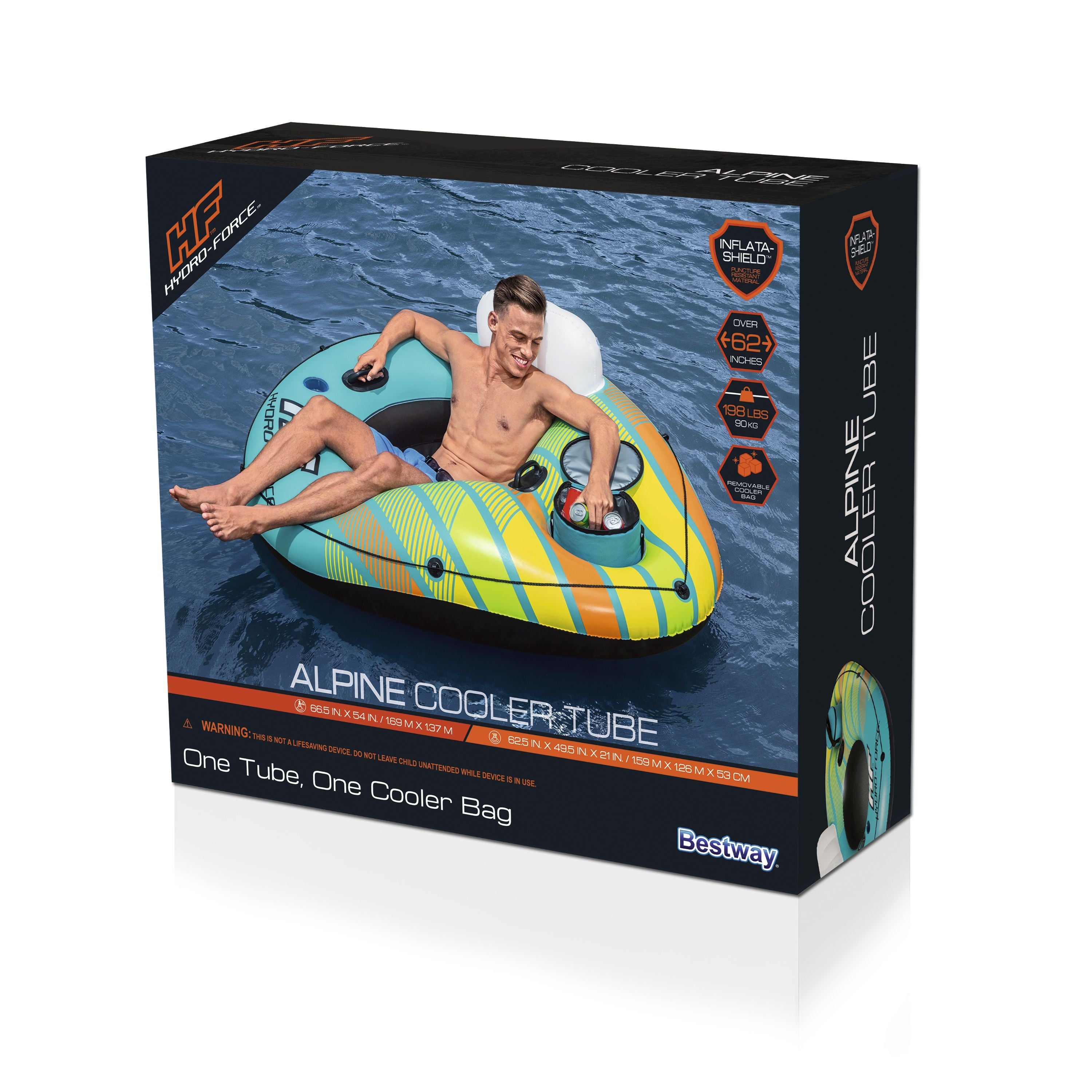 Hydro-Force Alpine Cooler Tube - Bestway River Float with cooler bag / cup holder