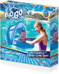 Baby Pool Float with Sunshade - H2oGo Baby Inflatable Seat UV