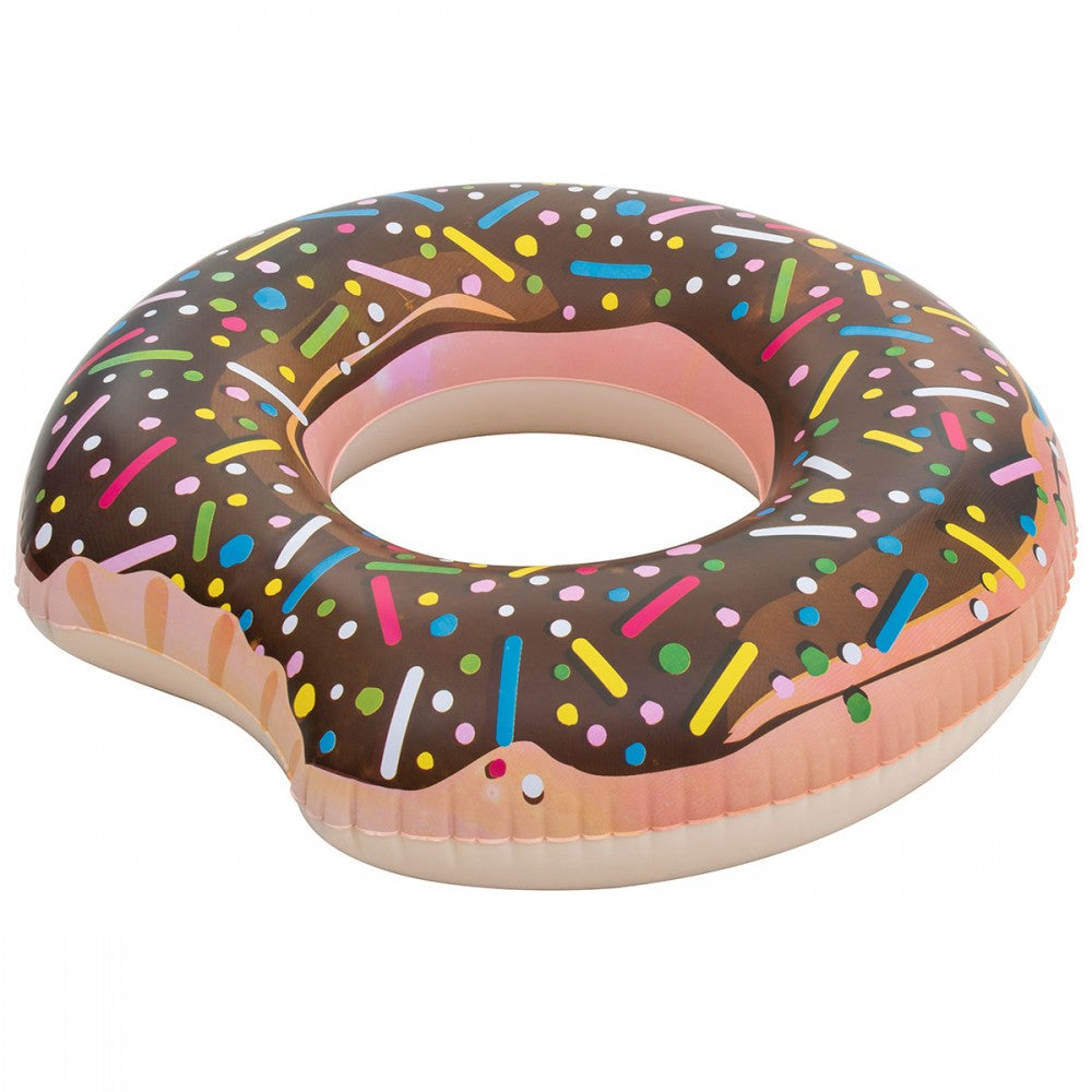 Best Way Chocolate or Pink Donut with Bite  Pool Toy Inflatable