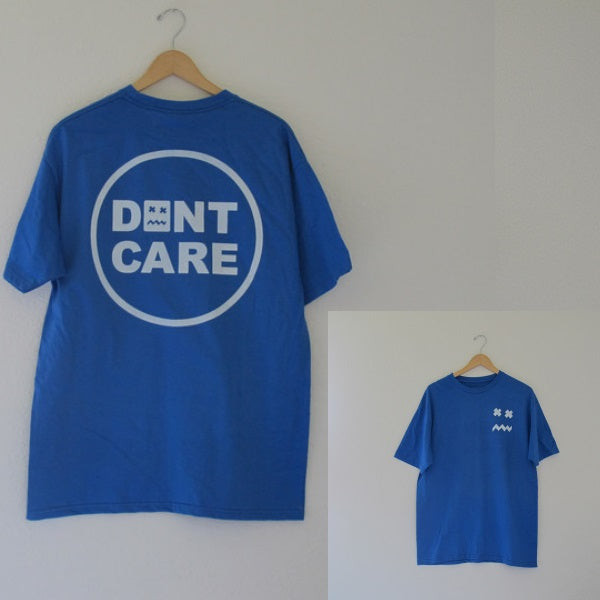 Don't Care Logo Blue T-shirt