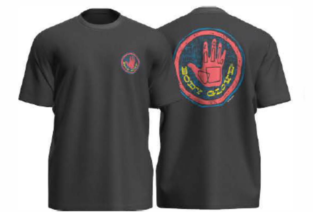 Body Glove Mens T-shirt - 80s Style Hand Print Logo