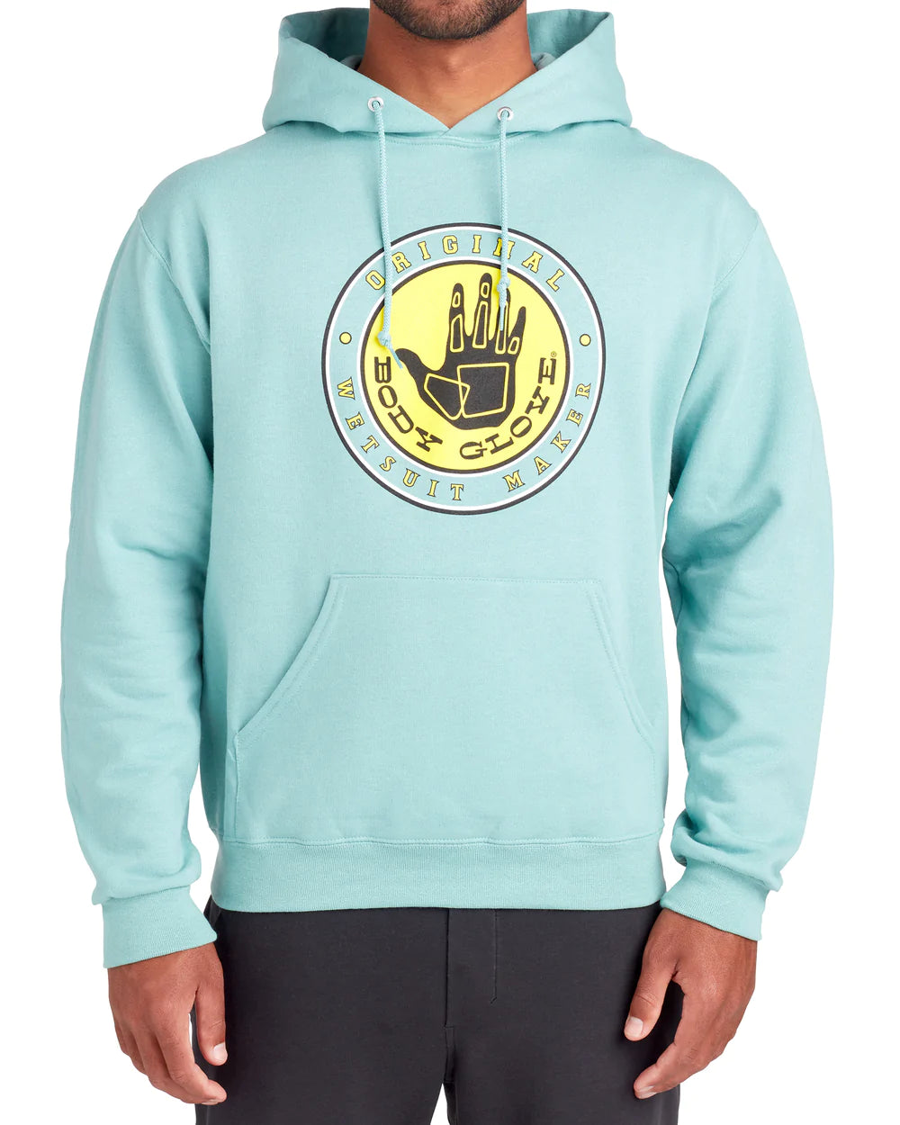 Body Glove Mens Hoodie - 80s Pullover Hand Print Logo Body Glove Mens Hoodie - 80s Pullover Hand Print Logo
