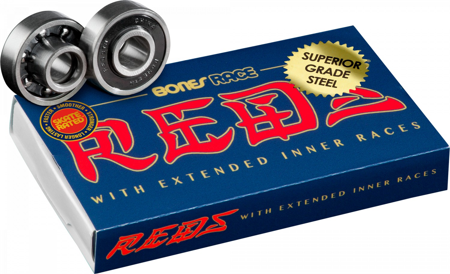 Bones Race Reds Skateboard Bearings 8 Pack