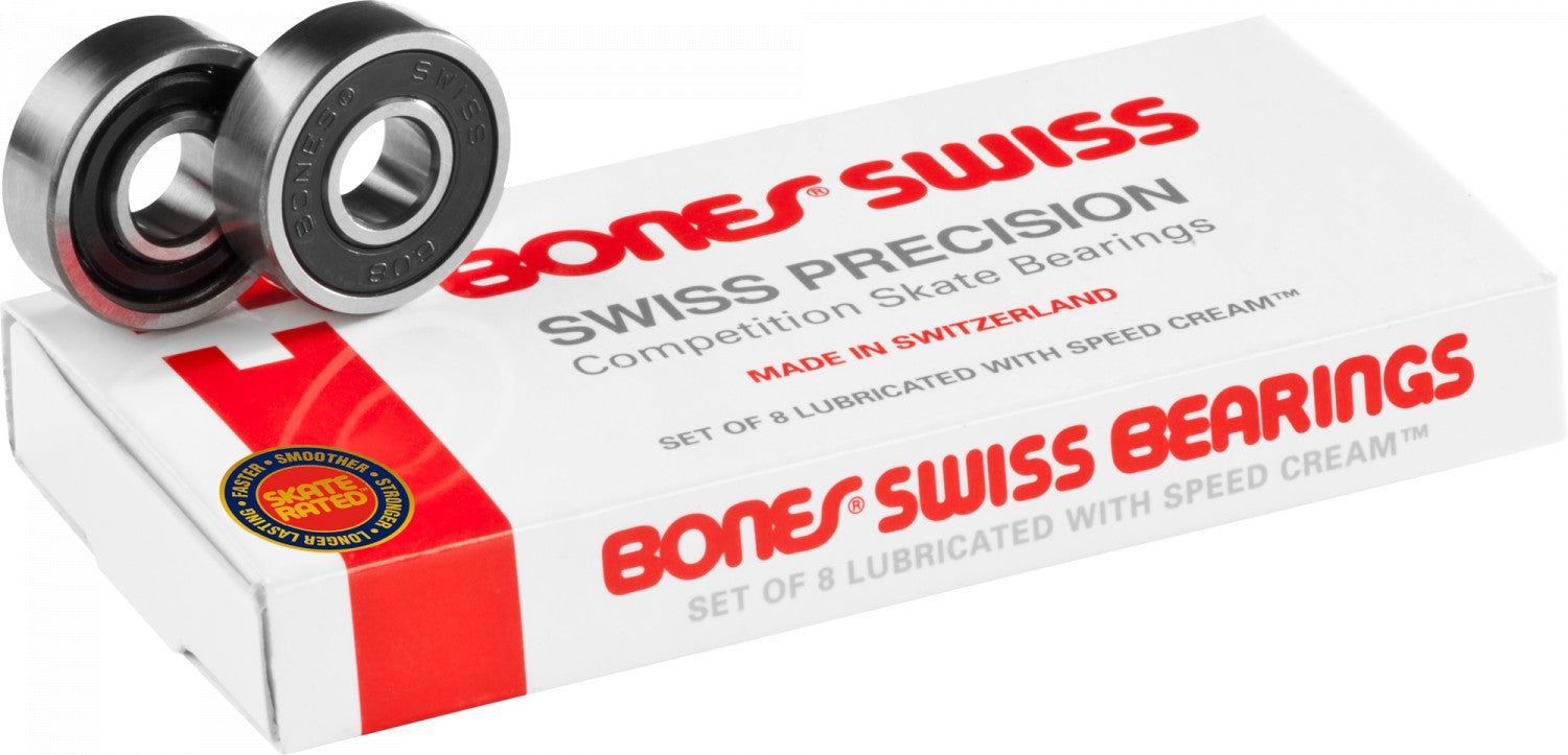 Bones Swiss Skateboard Bearings 8 Pack