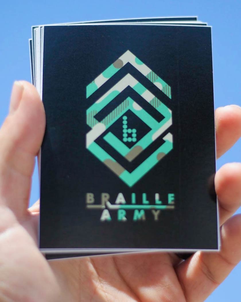 Braille Skateboarding Army Camo Stickers