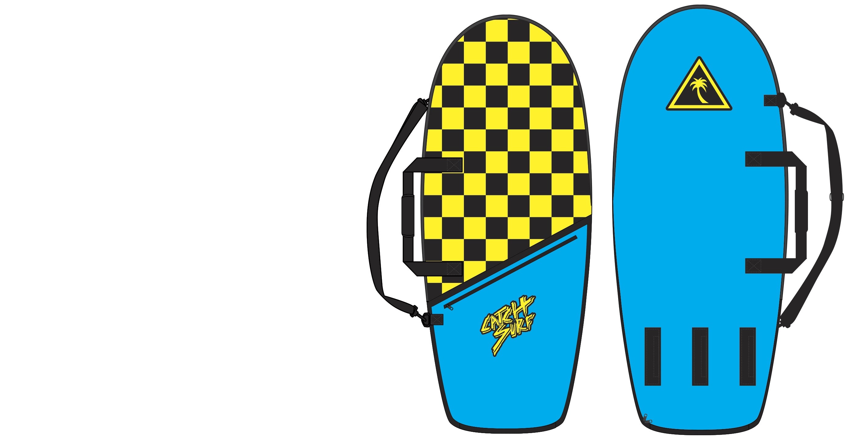 Catch Surf Checkered Black/Yellow Board Bag