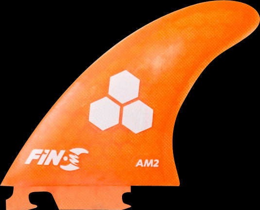 Fin-S Am-2 Honeycomb Neon Orange 3 Fins