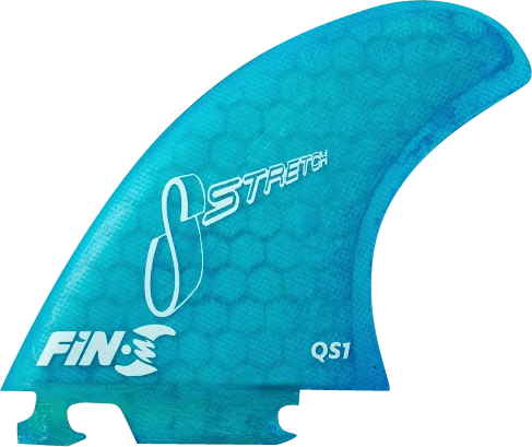 S Qs 1 Honeycomb Stretch Quad Cyan 4 Fins
