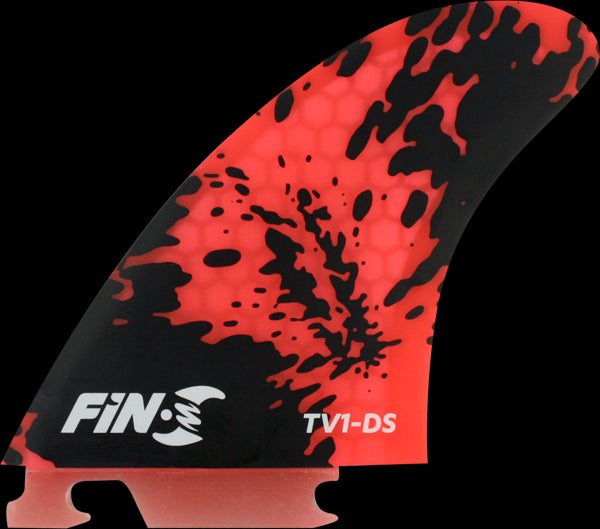 Fin-S Tv-1 Honeycomb Red/Black 3 Fins
