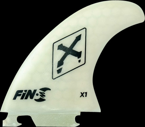 Fin-S X-1 Honeycomb White/Clear 3 Fins