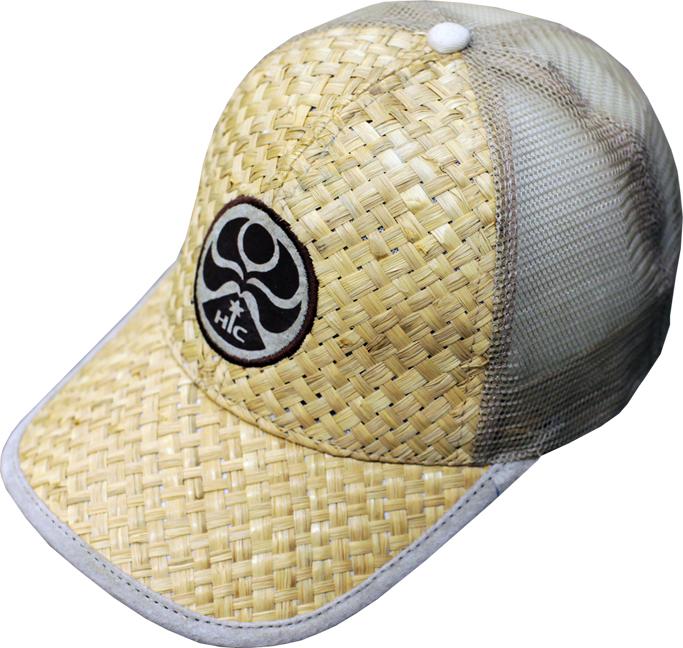 Hawaiian Island Creations Straw Fiji Trucker Brown/ Tan Hat