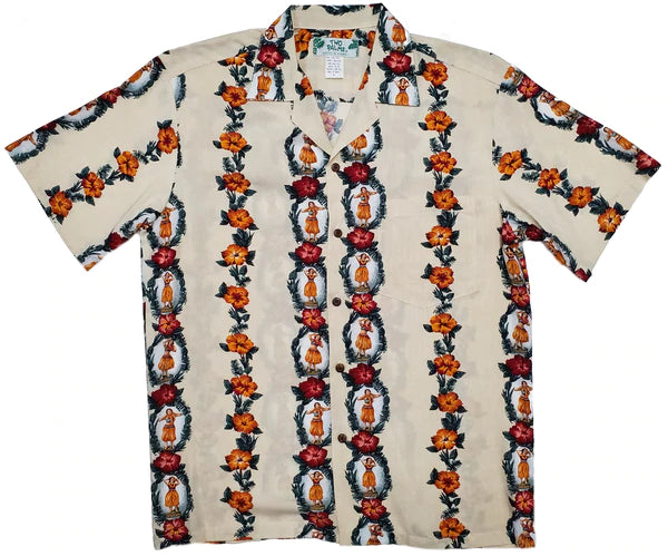 Hula Girl - Mens Rayon Hawaiian Shirt