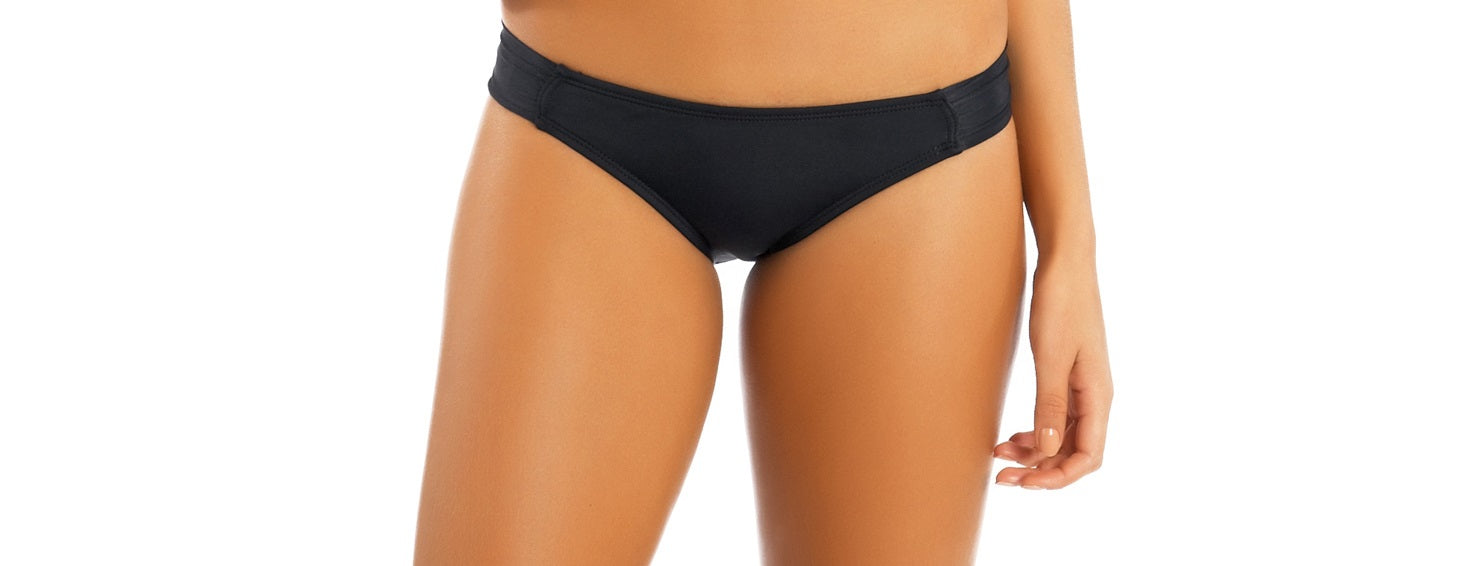 Hurley One & Only Aussie Tab Side Black Bikini Bottom