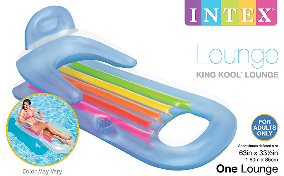 Intex King Kool Pool Toy - Swimming Pool Lounge Float