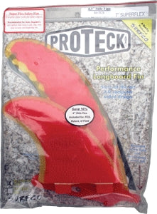 Proteck Super Flex Fcs Combo 7.0+4.5 Red/Yel Surfboard Fin