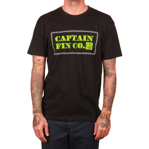 Captain Fin Co Labeled Black T-shirt