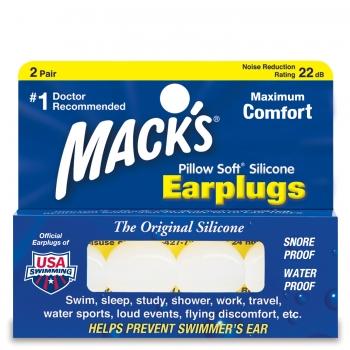 Macks Pillow Soft Silicone Plugs - 2 Pairs Surf Ears