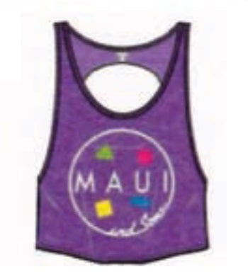 Maui and Sons Ladies Summer Lovin Crop Top Deep Lavender Tank Top