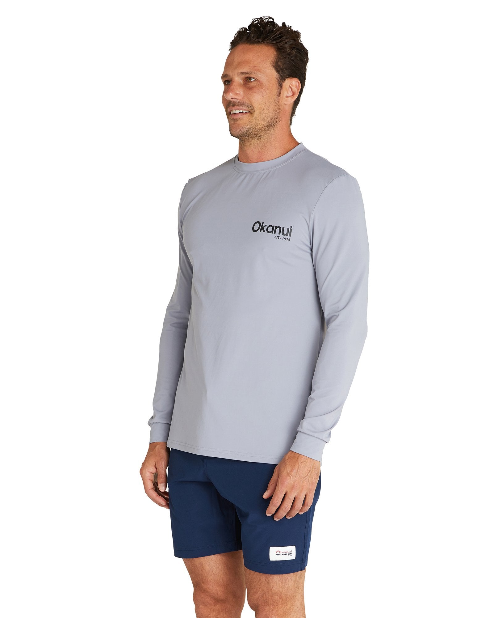 Long Sleeve Rashie - Grey Logo Rash shirt
