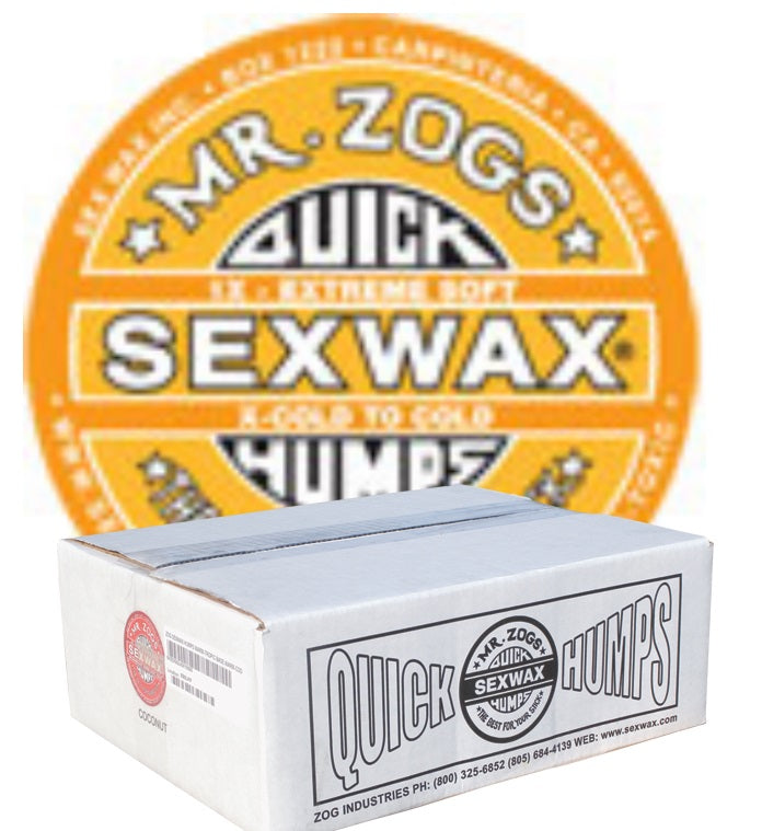 Sex Wax Quick Humps 1X Yellow Surf Wax Case - 100 Bars of Wax