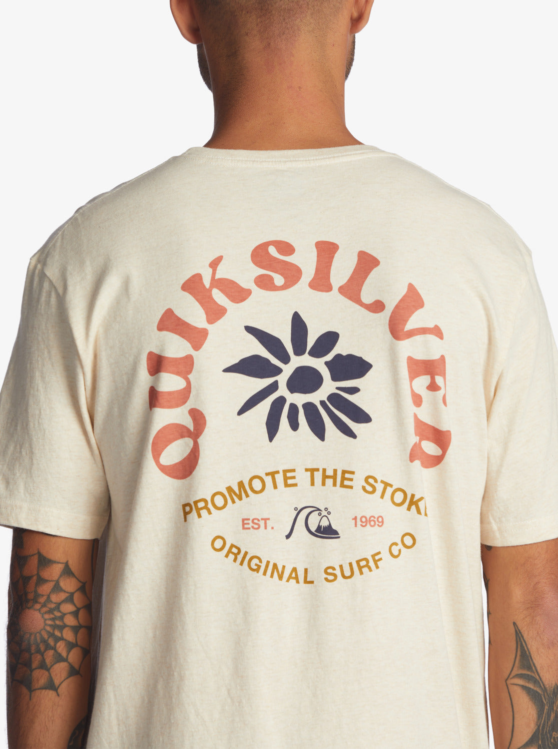 - T-shirt Quiksilver the Tees Script Promote Simple Stoke