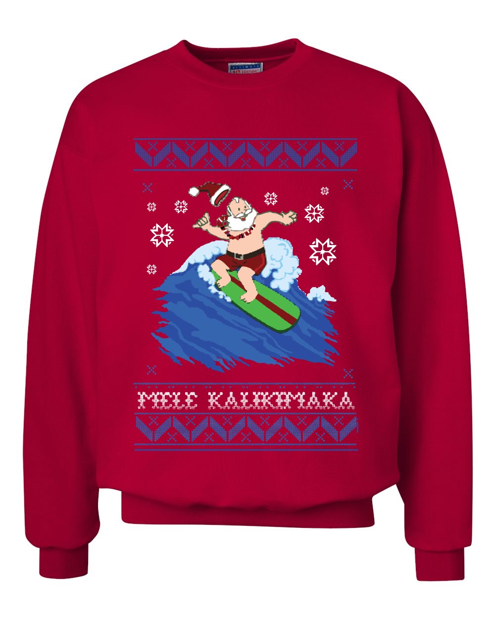 BORD Apparel Santa Mele Kalikimaka Ugly Christmas Sweatshirt