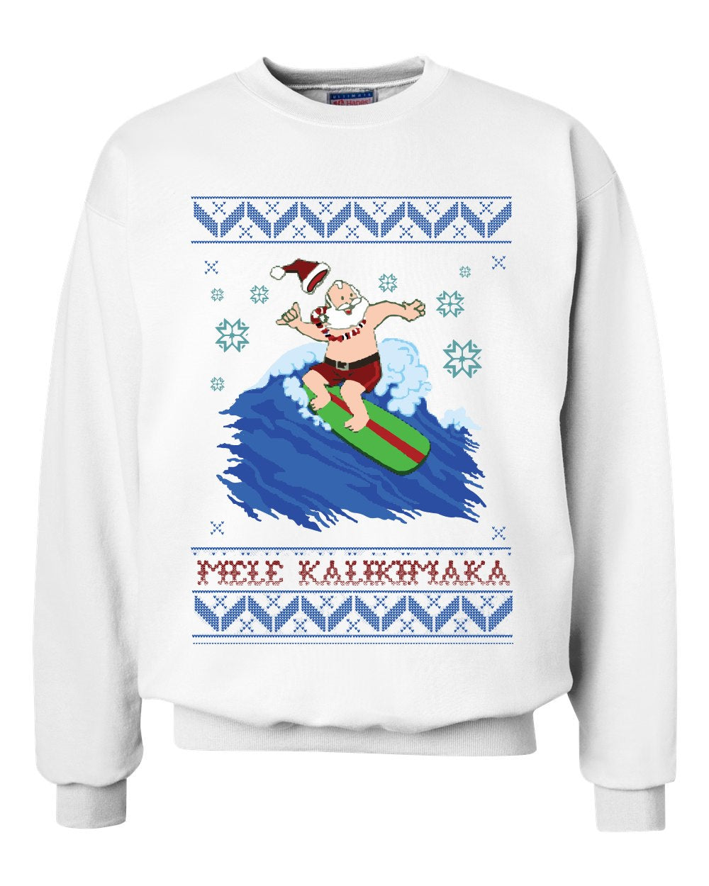BORD Apparel Santa Mele Kalikimaka Ugly Christmas Sweatshirt
