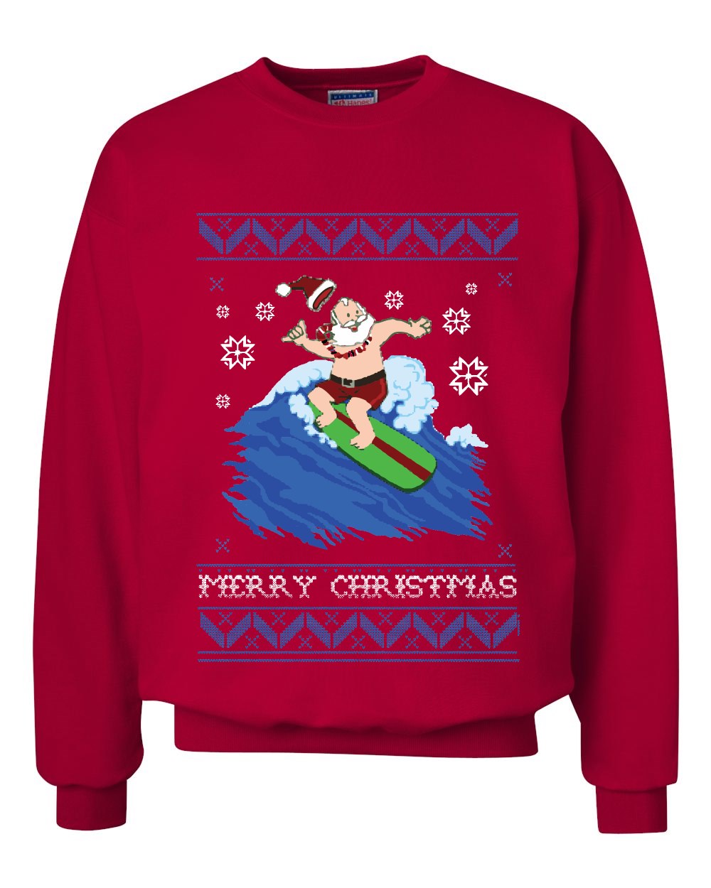 BORD Apparel Surfing Ugly Christmas Sweatshirt