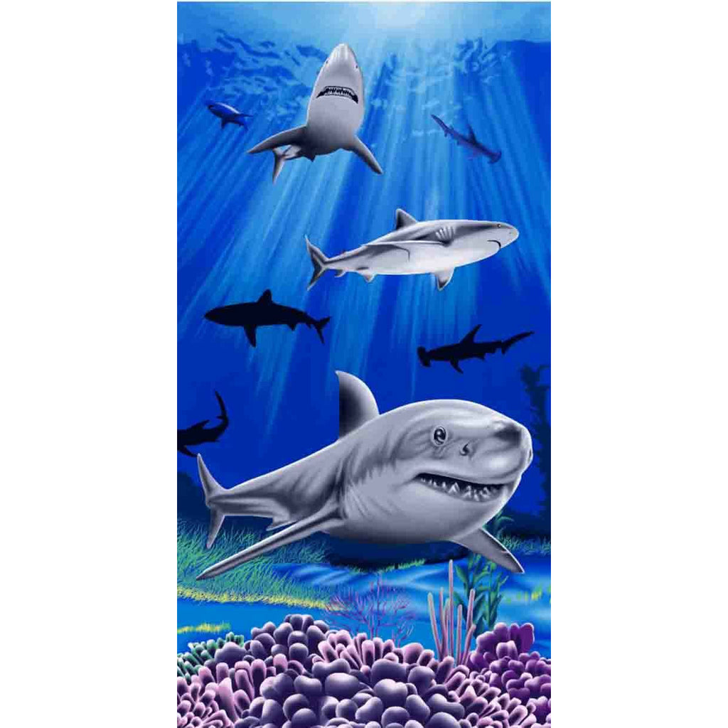 Shark Beach Towel 30 x 60 inch